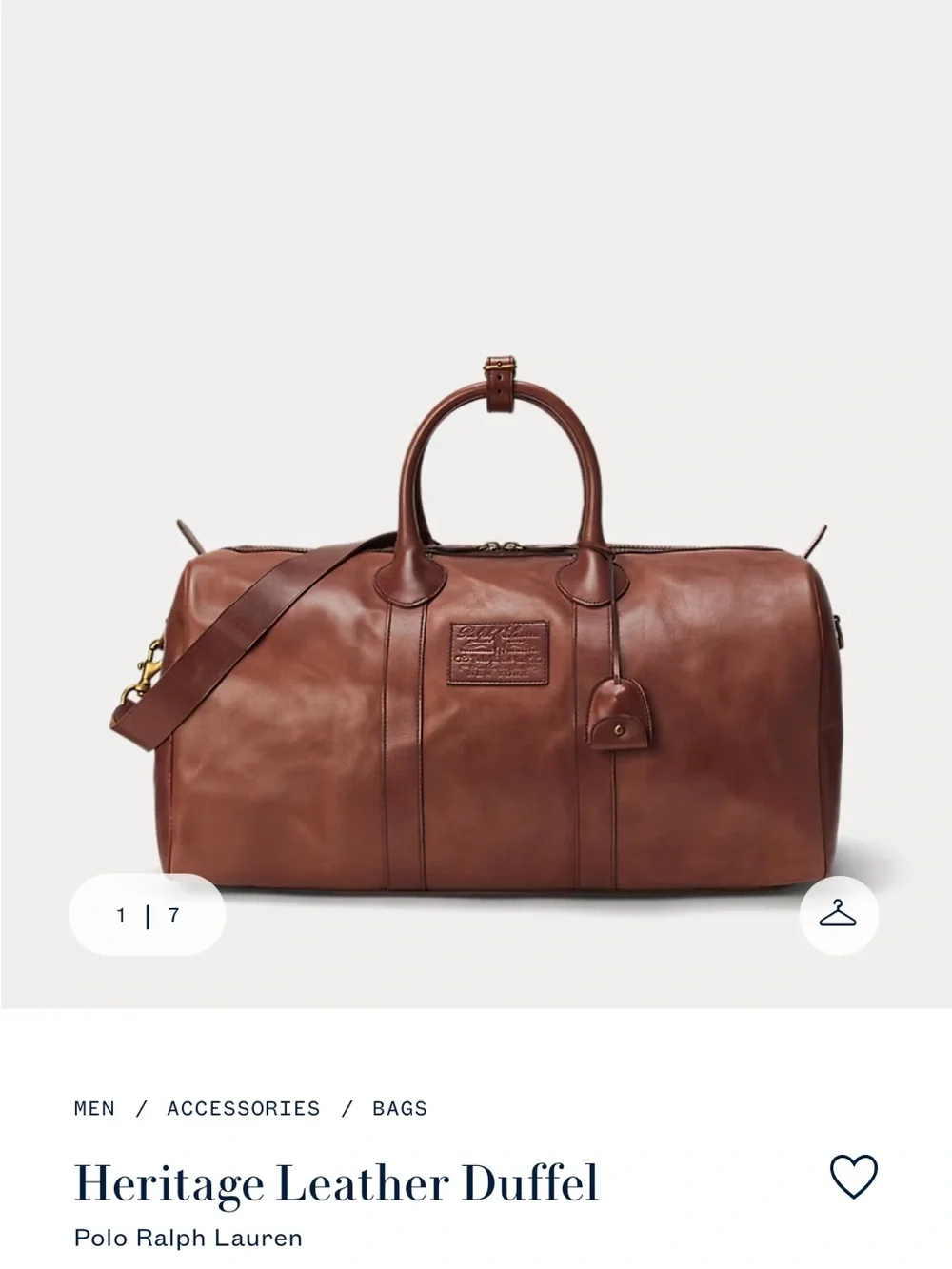 Ralph Lauren Leather Rockport Duffle Bag